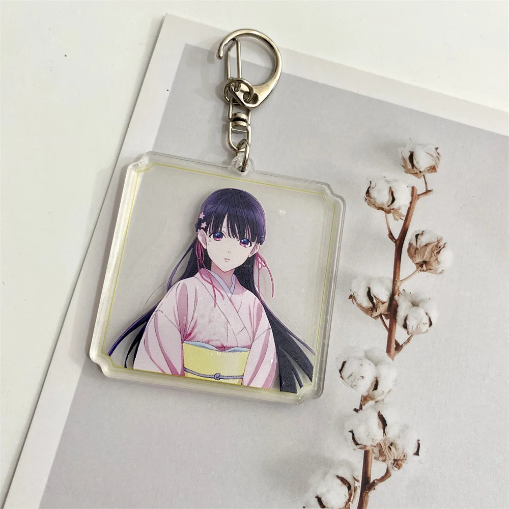 Anime My Happy Marriage Keychain Cartoon Cute Figure Acrylic Key Chain Man Keyring Couples Pendant Women Accesorios Prop Badge