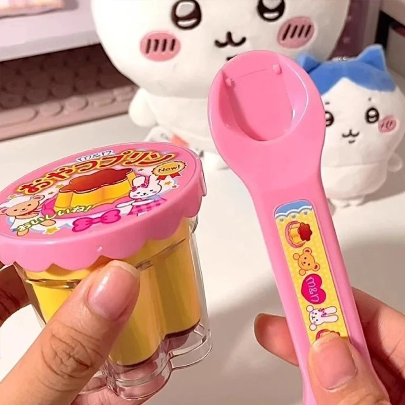 Food Feeding Pudding Feeding Toy Role Play Early Education Strawberry Pudding Toy Simulation Japanese House for Friends