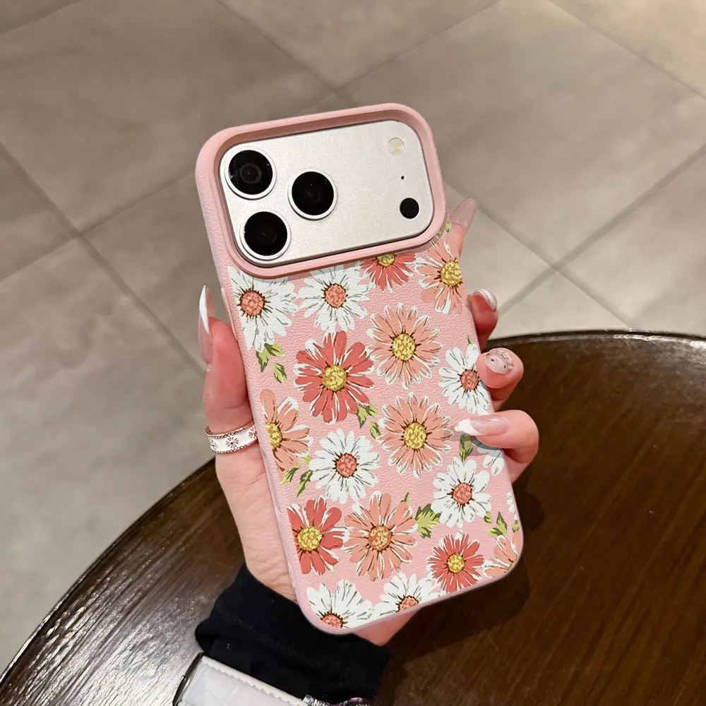 Floral Matte Red and Pink TPU Silicone Bumper Phone Case