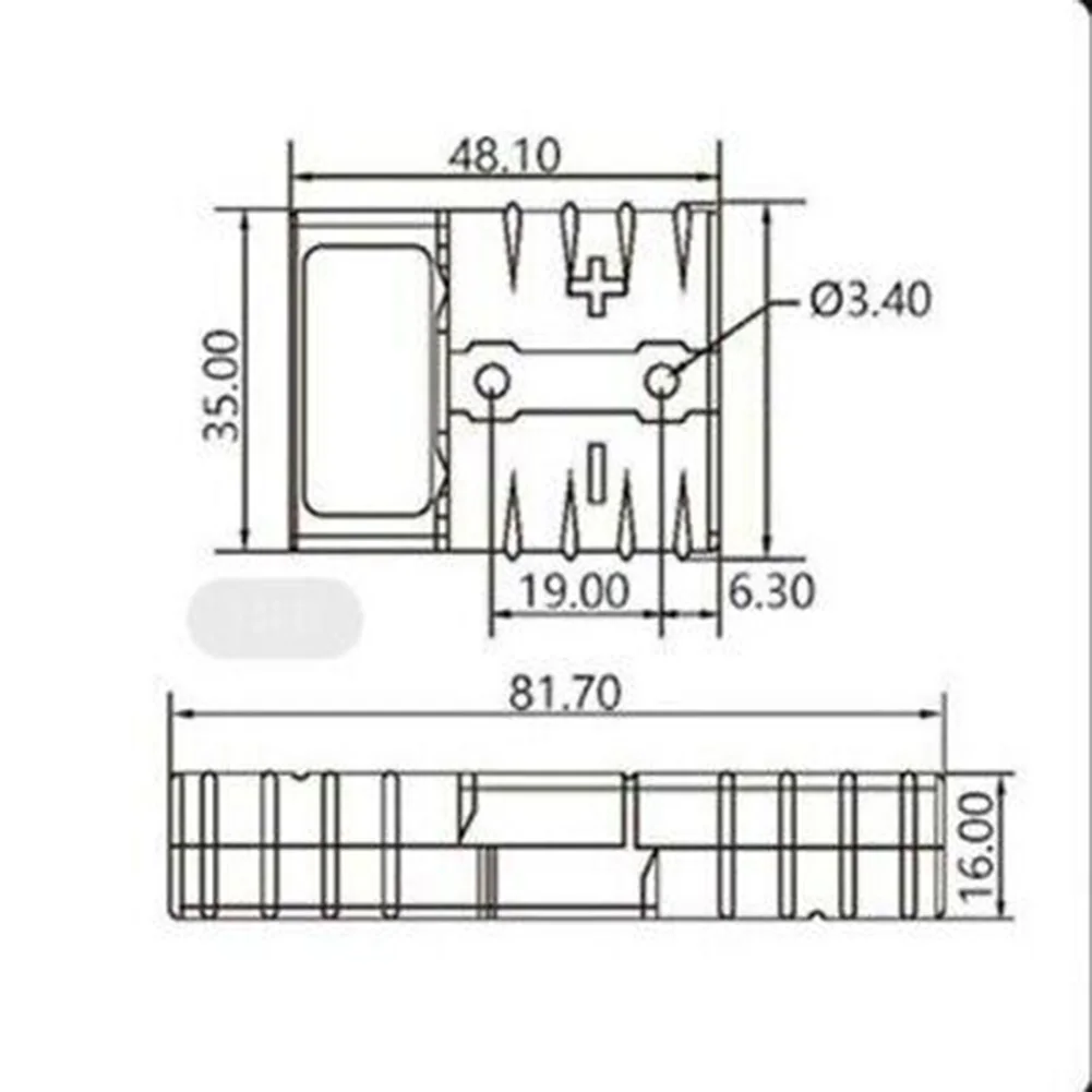 50A-Steckverbinder für Stecker-zu-Kabelschuh M8-Anschluss Batterieladekabel Elektronenstrahl-Vernetzungsmittel – Detail 20