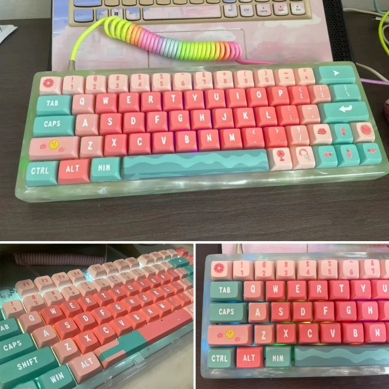 

132 Keys/set XDA Watermelon Keycap for Mechanical Keyboard PBT Dye Subbed Key Caps for Cherry MXSwitches P9JB