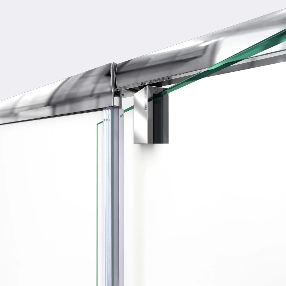 38-42 in. W x 72 in. H Semi-Frameless Pivot Shower Door in Brushed Nickel 6
