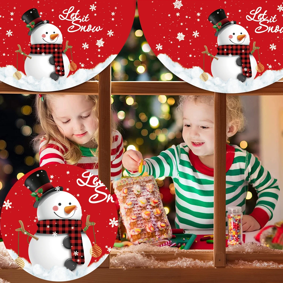 

Christmas Decor for Home Outdoor Fan-shaped Flag Door Decoration Pendant Xmas 2023 Navidad New Year Natal Noel Natale Kerst 2022
