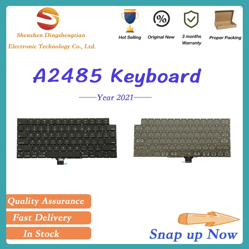 Nuovo A2485 Us Uk Spagnolo Francese Russo Arabo Tedesco Tastiera Per Macbook Pro M1 Retina 16 "A2485 2021 Anno Emc 3651