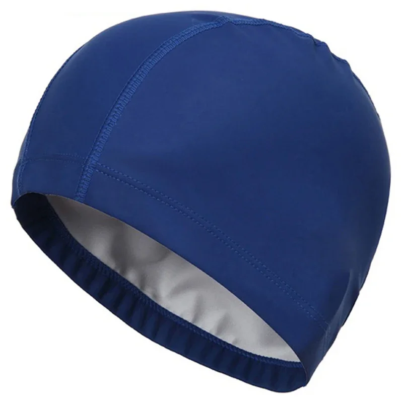 New Waterproof PU Fabric Protect Ears Long Hair Water Sport Swim Pool Swimming Bathing Caps Hat Plus Size for Men & Women Adults