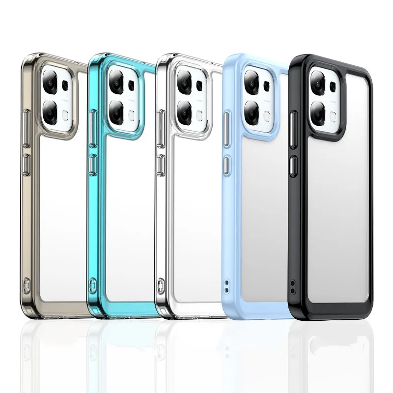 Colorful Soft Edge Silicone Transparent Bumper Case