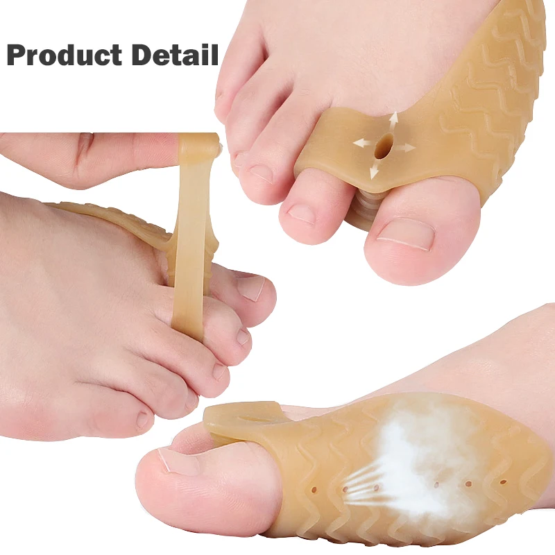 Bunion Corrector Toe Separators 2Pcs Hallux Valgus Soft Gel Bunion Pads Support for Overlapping Toes for Men and Women