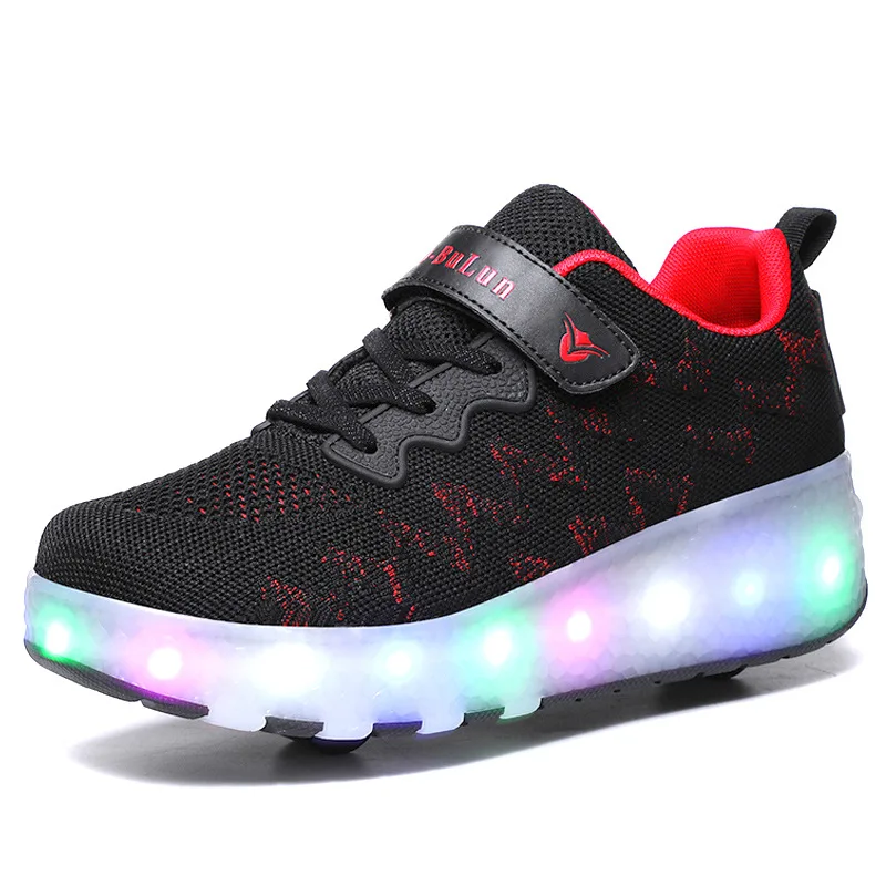 Roller Skate Shoes Kids 4 Wheels Spring Fashion Casual Sports Sneaker Boys Girls Toys Gift