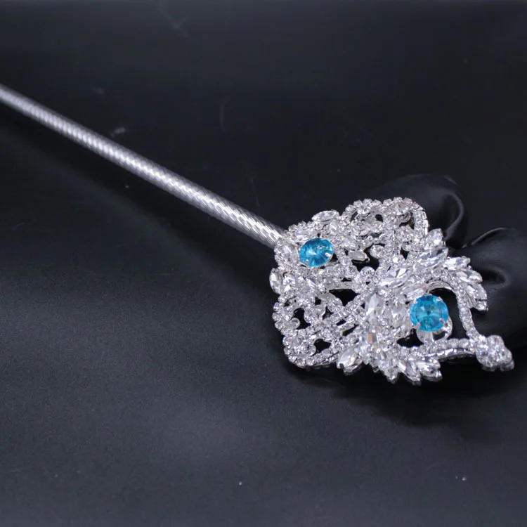 Metal Rhinestone Goddess Athena Fairy Wand Children's Runway Scepter Pageant Party Props L43.5cm