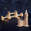 3D Puzzle Wooden Craft Kits with LED Light DIY Tower Bridge Big Ben Construction Model Kit to Build for Adults Brain Teaser Puzz 2