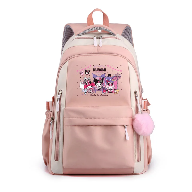 

Sanrio Kuromi Backpack Female Japanese Cute Primary School Students Junior High School Large-capacity Schoolbag