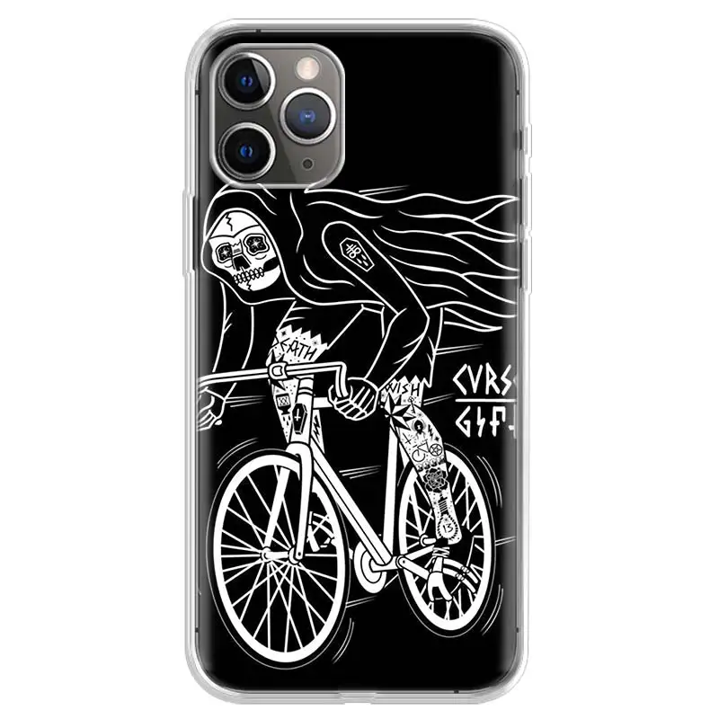 Mountain Bike Adventure Pattern Soft TPU Phone Case