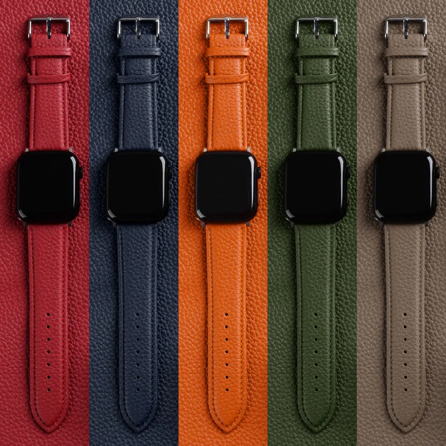 

Ремешок из натуральной кожи для Apple Watch Band 45 мм 44 мм 49 мм