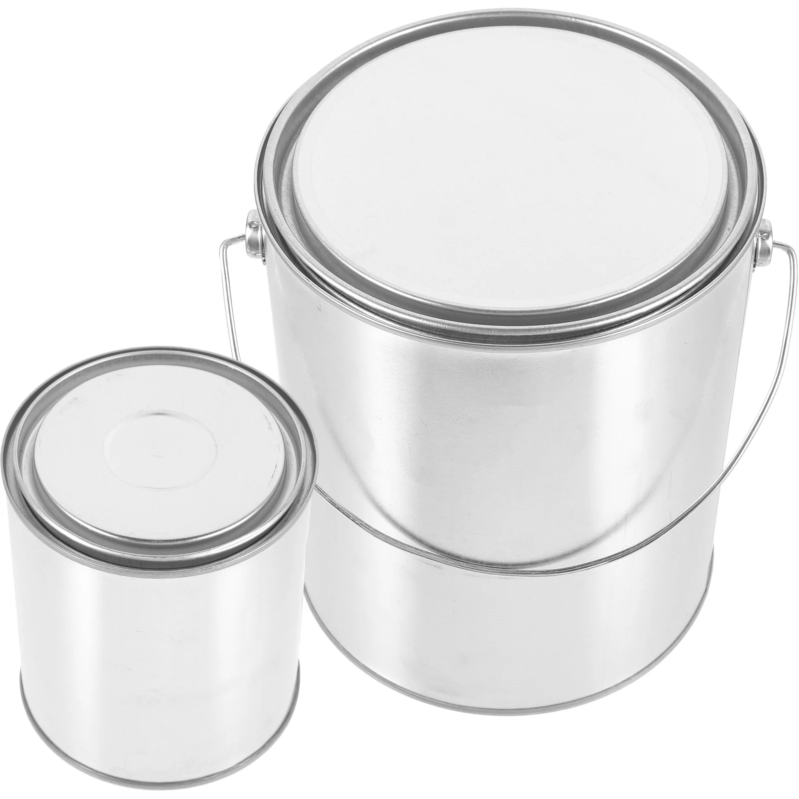Plastic Paint Can 2 Pcs Tin for Storage Empty with Lids Painting Asphalt Tank Multipurpose Oil Container Sealing