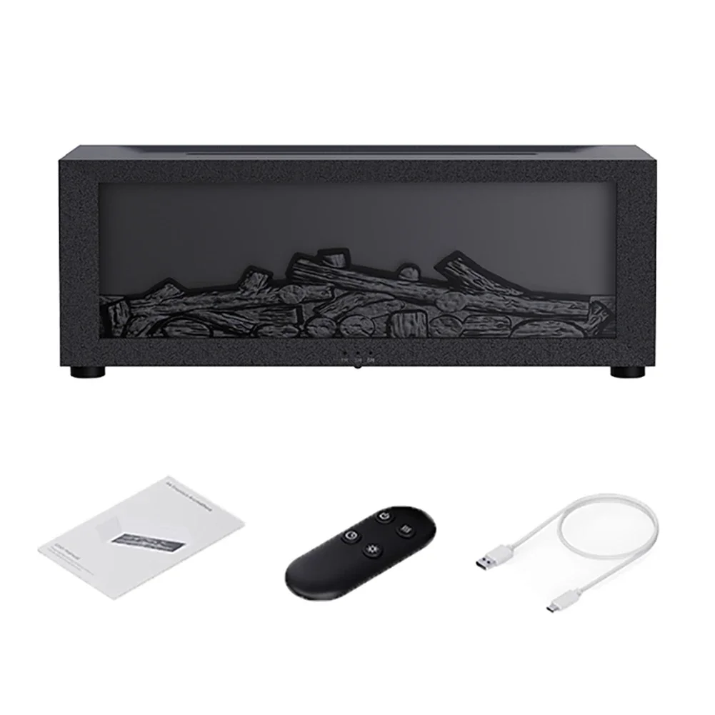 Electric Fireplace Ethanol Fireplace Accessories 3D Flame Fireplace Aroma Diffuser Water Mist Fireplace Humidifier With Remote Control APP Interior Decoration Steam