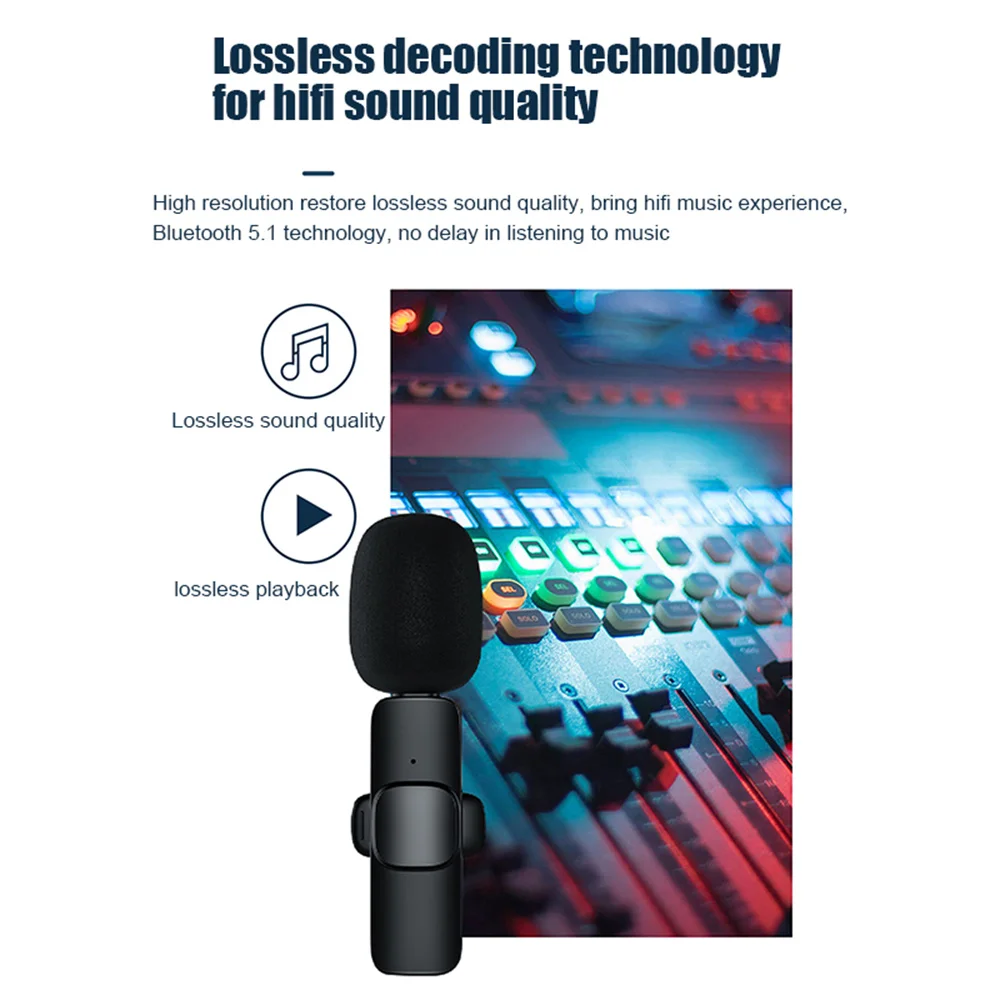 Wireless Lavalier Lapel Microphone Omnidirectional