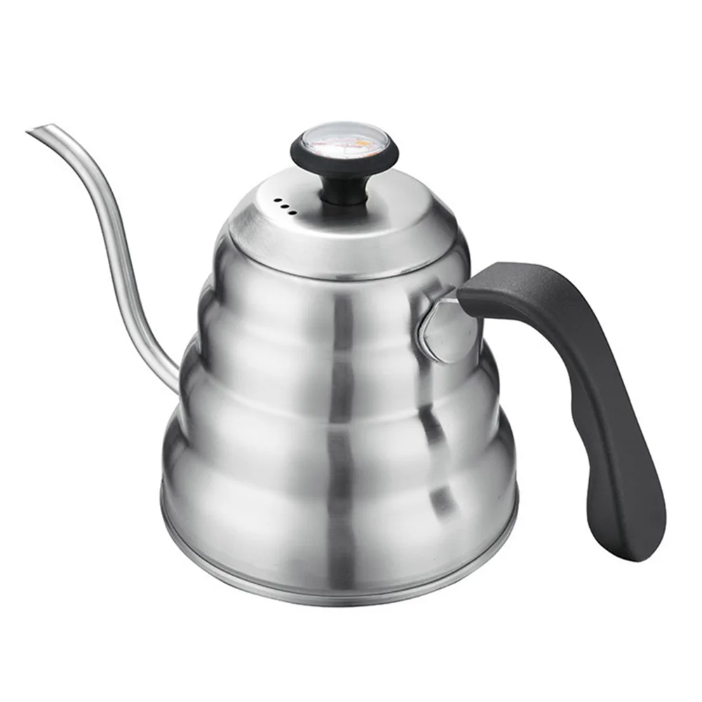 Pour Over Coffee Kettle With Thermometer, Stainless Steel Coffee Tea Kettle  With Thermometer, Gooseneck Kettle With Slow Pour Drip Spout, Stovetop  Cloud Kettle, Compatible With All Stove Tops - Temu