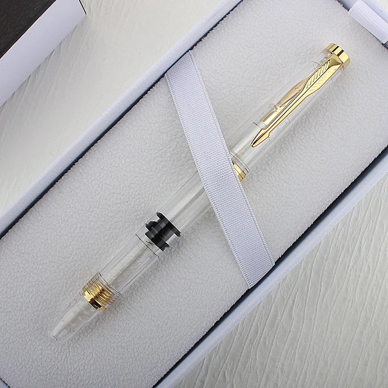 高品質プラスチック透明万年筆 F/EF ペン先 0.5 ミリメートルフード