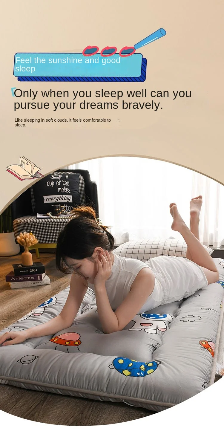 Description Picture 5 of itemDouble Mattress for Sleeping Full Size Individual Folding Mattresses Topper Japanese Dormitory Futon Bedroom Furniture Summer