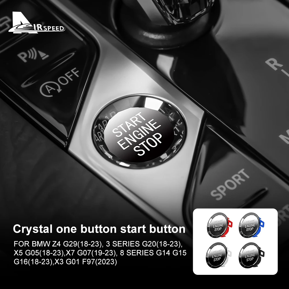 Crystal Car Engine Start Button Ignition Cover Stop Switch Accessory