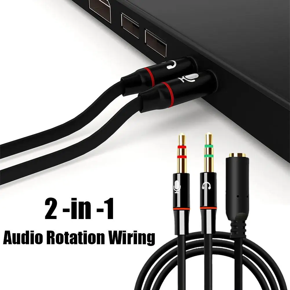 3.5mm Audio Converter Splitter For Computer Headphone Mic