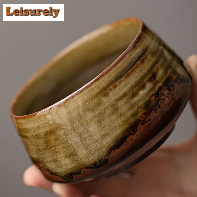 280ml Japanese Kiln Change Threaded Matcha Bowl Small Tea Ordering Basin Song Dynasty Green Tea Powder Tool Ceremony Accessories