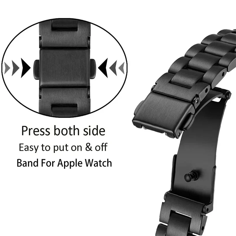 Dünnes Armband für Apple Watch Band 45 mm 41 mm 44 mm 40 mm 42 mm 38 mm 49 mm Edelstahl-Metallarmband Iwatch Serie 8 7 6 SE 3 Ultra – Detail 5