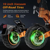 RCB Trottinette Électrique D7 Autonomie 80-110KM 500W Vitesse 25KM/H Pliable LED APP Freins Disques 10 Pouces Charge 150KG 3