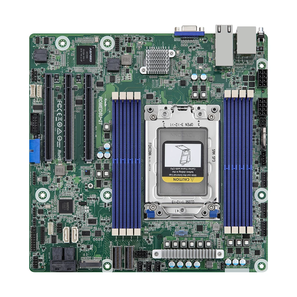 

ROMED8U-2T For ASRock Rack Server Motherboard LGA4094 Support AMD 7002 7003 Fully Tested Good Quality