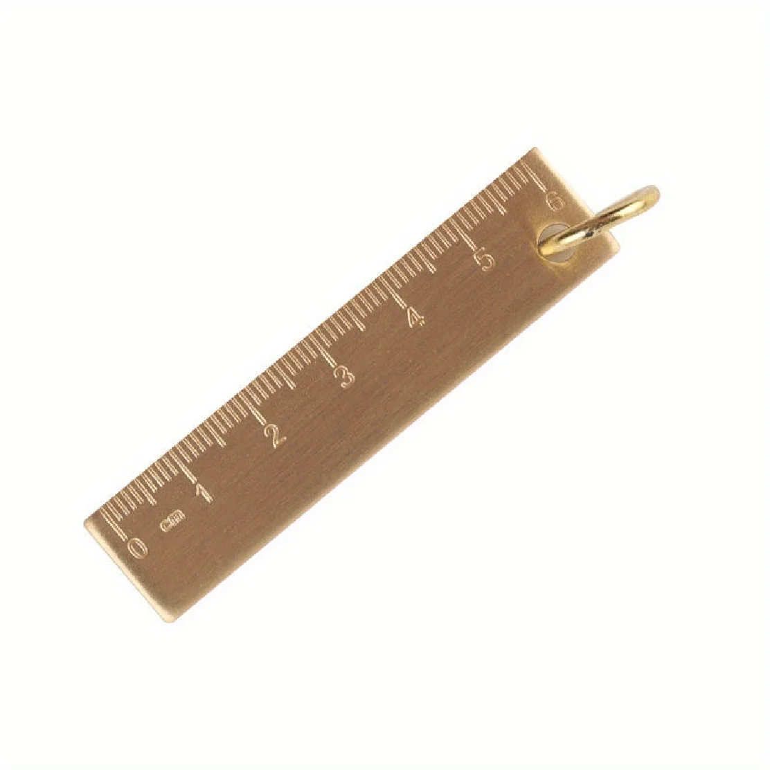 1개 6cm 소형 구리 자, 황동 금속 자, 키 카드 펜던트, EDC 도구, 3mm 두께, DIY 독특한 키체인 펜던트 제작용