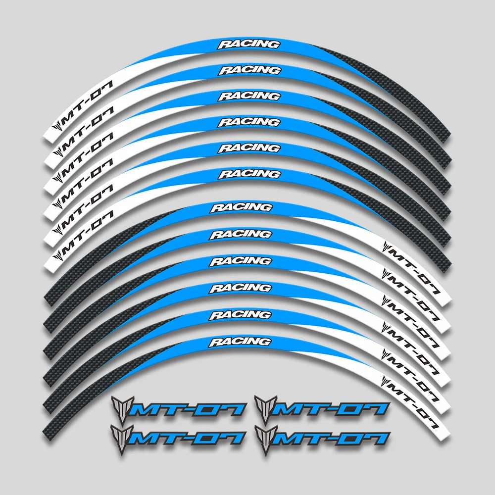 

17inch Motorcycle Accessories Stickers Rim Decorative Decal Wheel Hub Reflective Stripe Sticker For YAMAHA MT 07 mt07 2020 2021