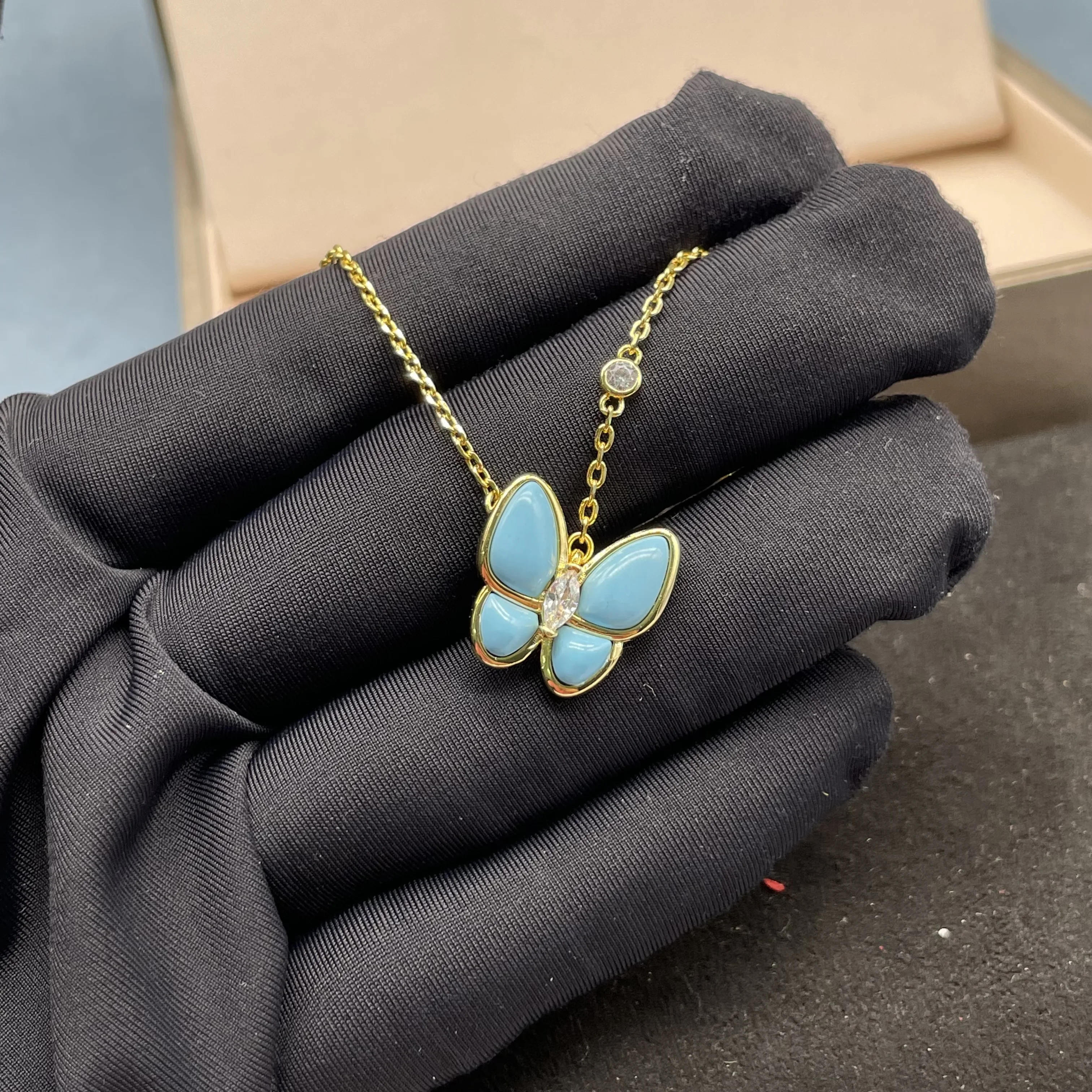 Роскошное популярное Брендовое женское ожерелье lucky clover из чистого серебра s925