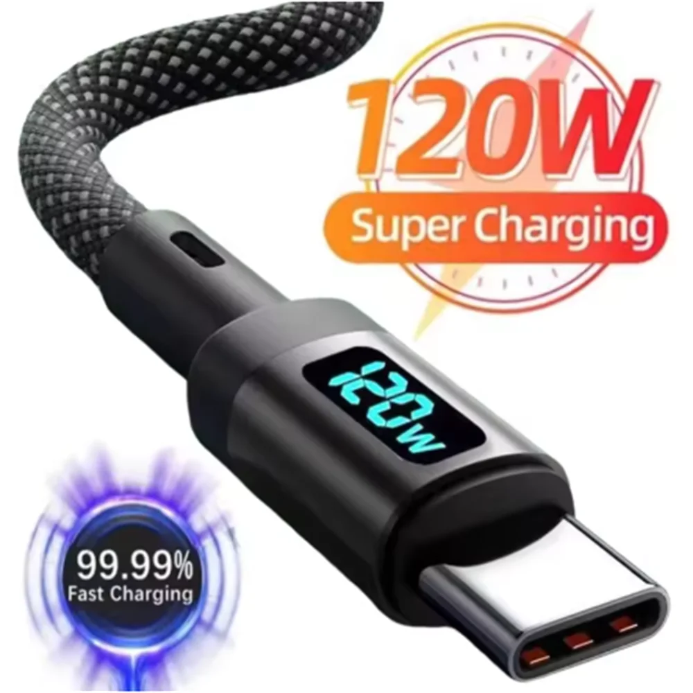 สายชาร์จ USB-C 100W สำหรับ MacBook iPad iPhone และอุปกรณ์ iOS