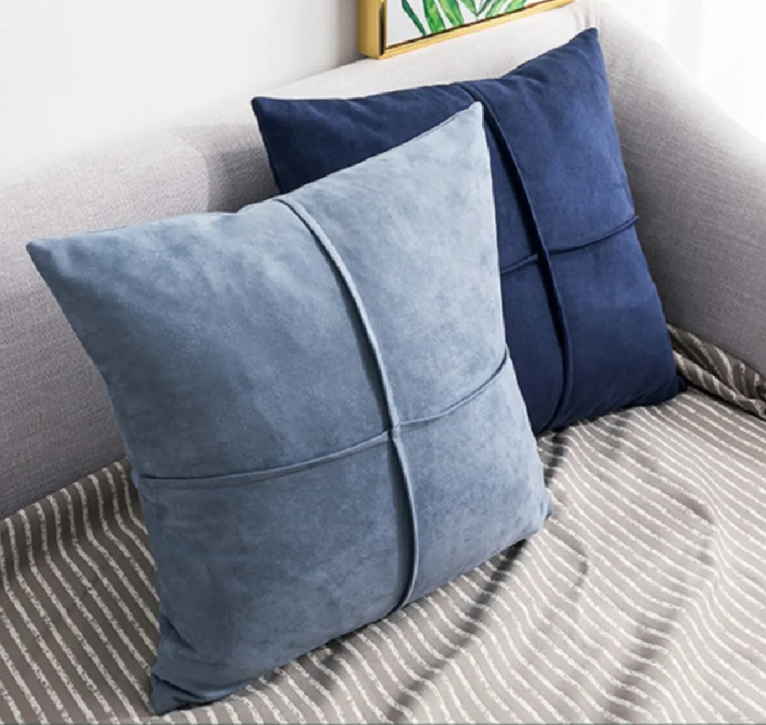 

Inyahome Throw Cushion Cover Decorative Textured Cross Pleated Pattern Square Accent Pillowcase for Sofa Couch Bedroom Yellow