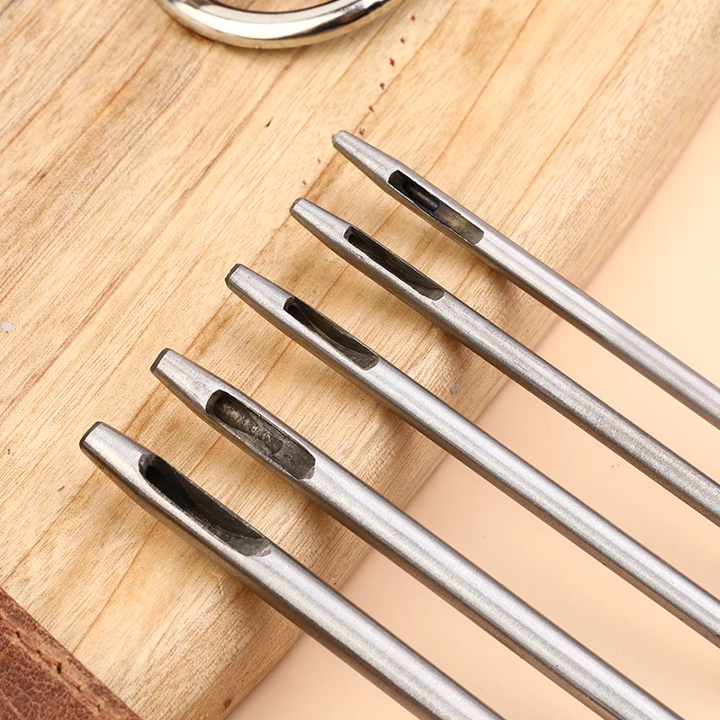 Leather Hole Puncher 6pcs 10-5.0mm Leather Hole Punch Tool Set Round Hole Punch for Leather Belts and Other Projects