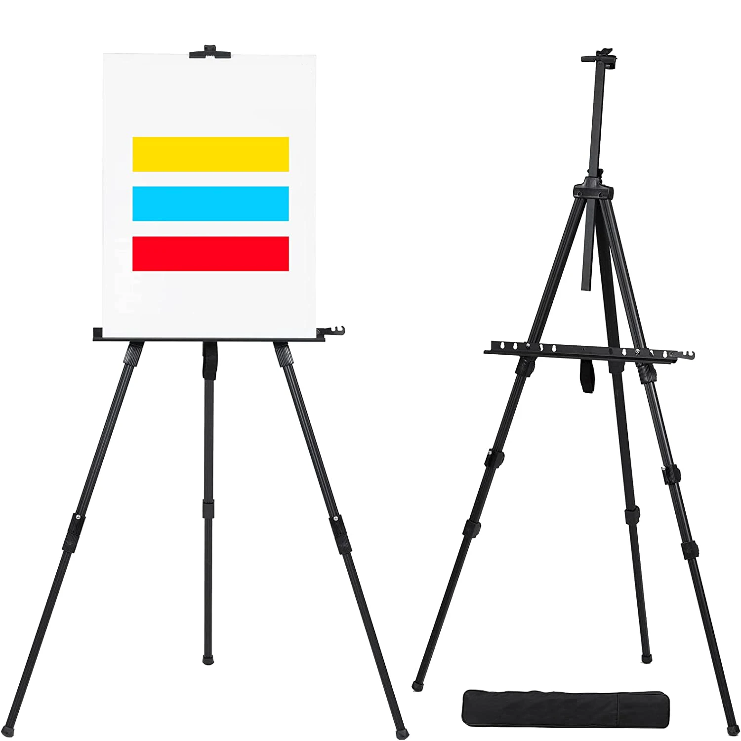 AluminumEaselStandMetalDisplayEaselTripodTravelEaselwithBag