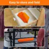 36Inch Silicone Griddle Mat for Blackstone Griddle, Heavy Duty Food Grade Silicone Mat, Protect Griddle, Protective Cover Orange 4