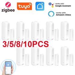 Tuya ZigBee Smart Door Sensor Door Open Closed Detectors Smart Home Security Protection Smart Life Control Via Alexa Google Home