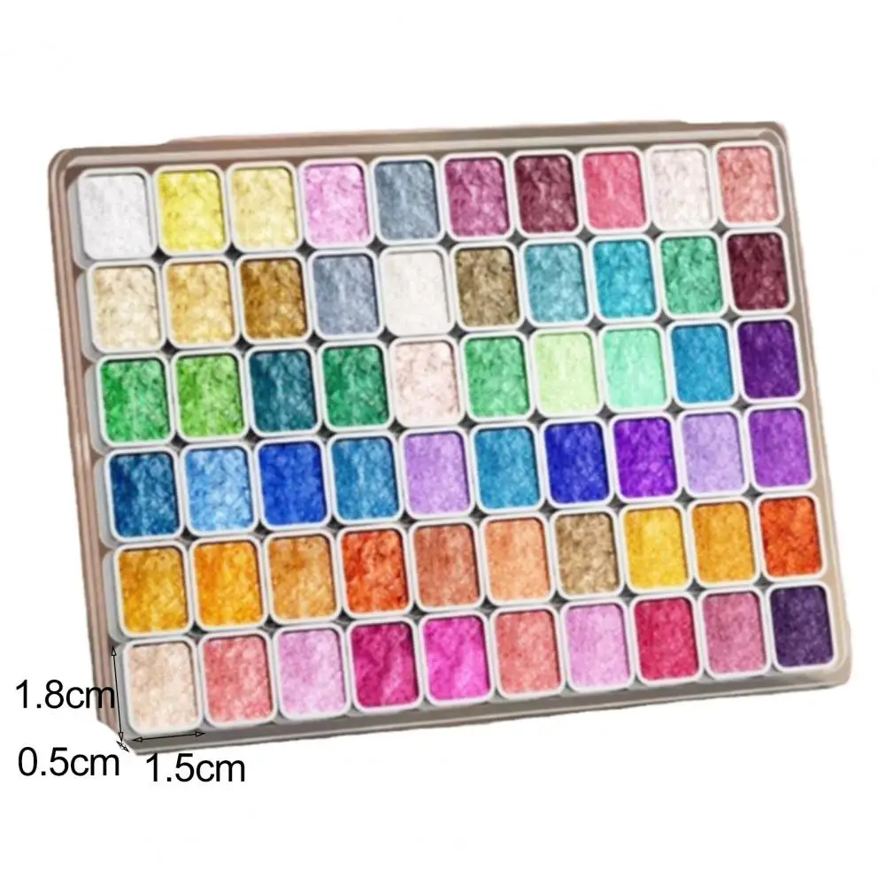 24/36/48/60Pcs/Set Shifting Watercolor Paint Kit Metallic Forestry Painting Palette Paint Box Beginners Artists DIY Art Supplies