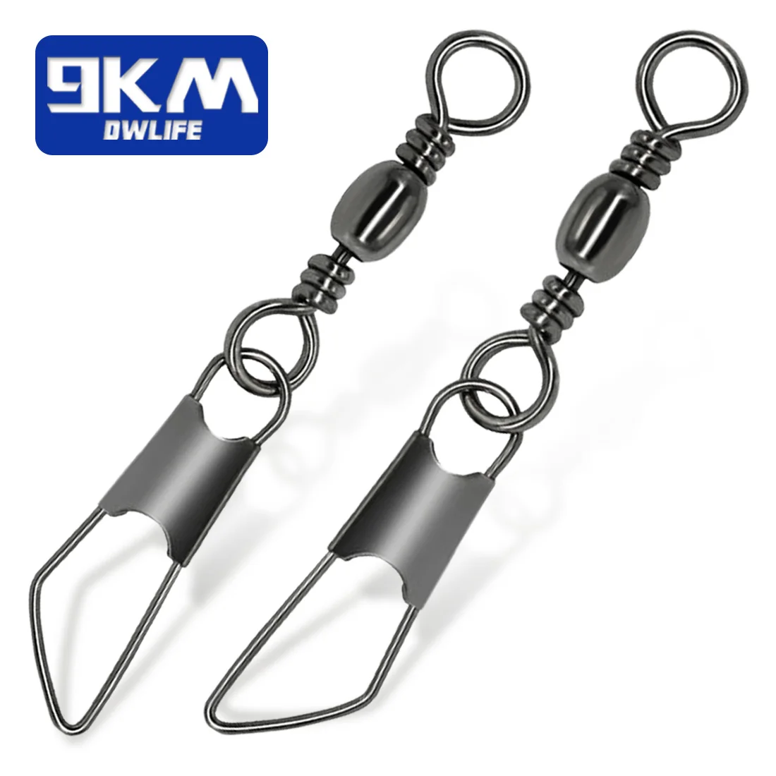 Émerillons à clip de sécurité 50-200 pièces - Émerillons acier inox pour pêche en mer et eau salée