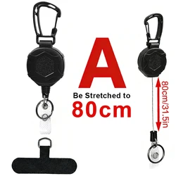 Retractable Anti - Theft Phone Holder with Belt Clip - Pack Options Available - 3PACK (Lanyard Set A)