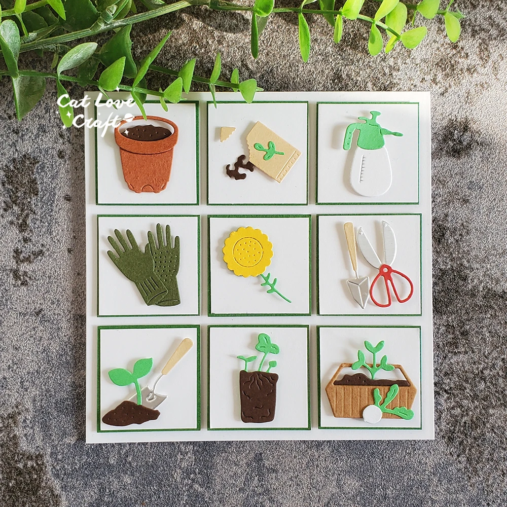 Catlove 원예 도구 금속 절단 다이 스크랩북 몰드 스텐실 다이 컷 카드 제작, DIY 공예 엠보싱, 새로운 다이