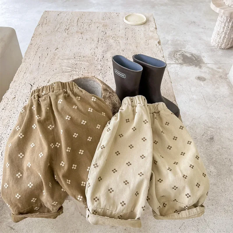 Cotton Casual Pants for Kids Boys Girls