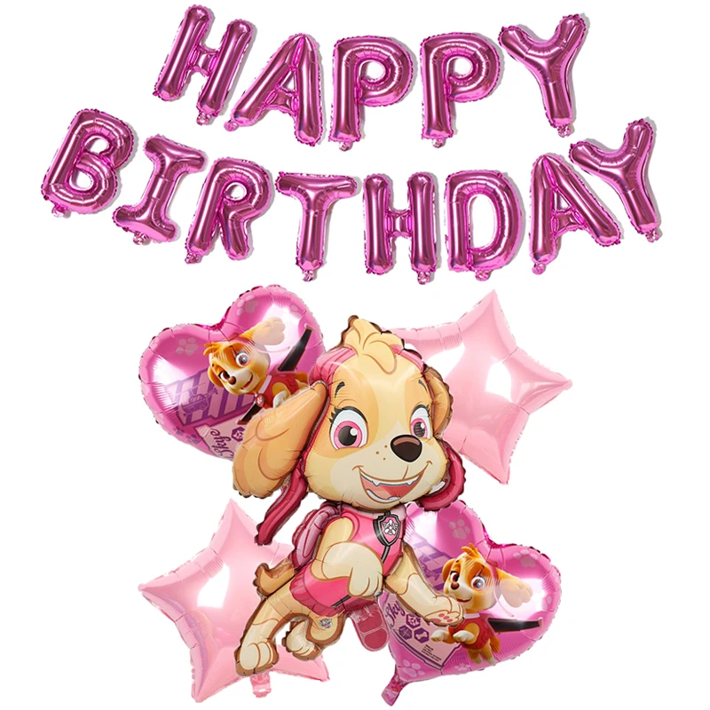 thumbnail image 1 of Decoraciones para fiesta de cumpleaños de la Patrulla Canina de Skye, nuevos vasos de papel, platos y servilletas de Skye, kit de globos, pancartas, suministros para eventos de baby shower, 1 of 5