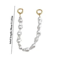 26cm perles chaîne sangle pour sac à main accessoires de mode pour sacs à main poignées pour sac à main Imitation perle sac chaîne chaînes en métal 6