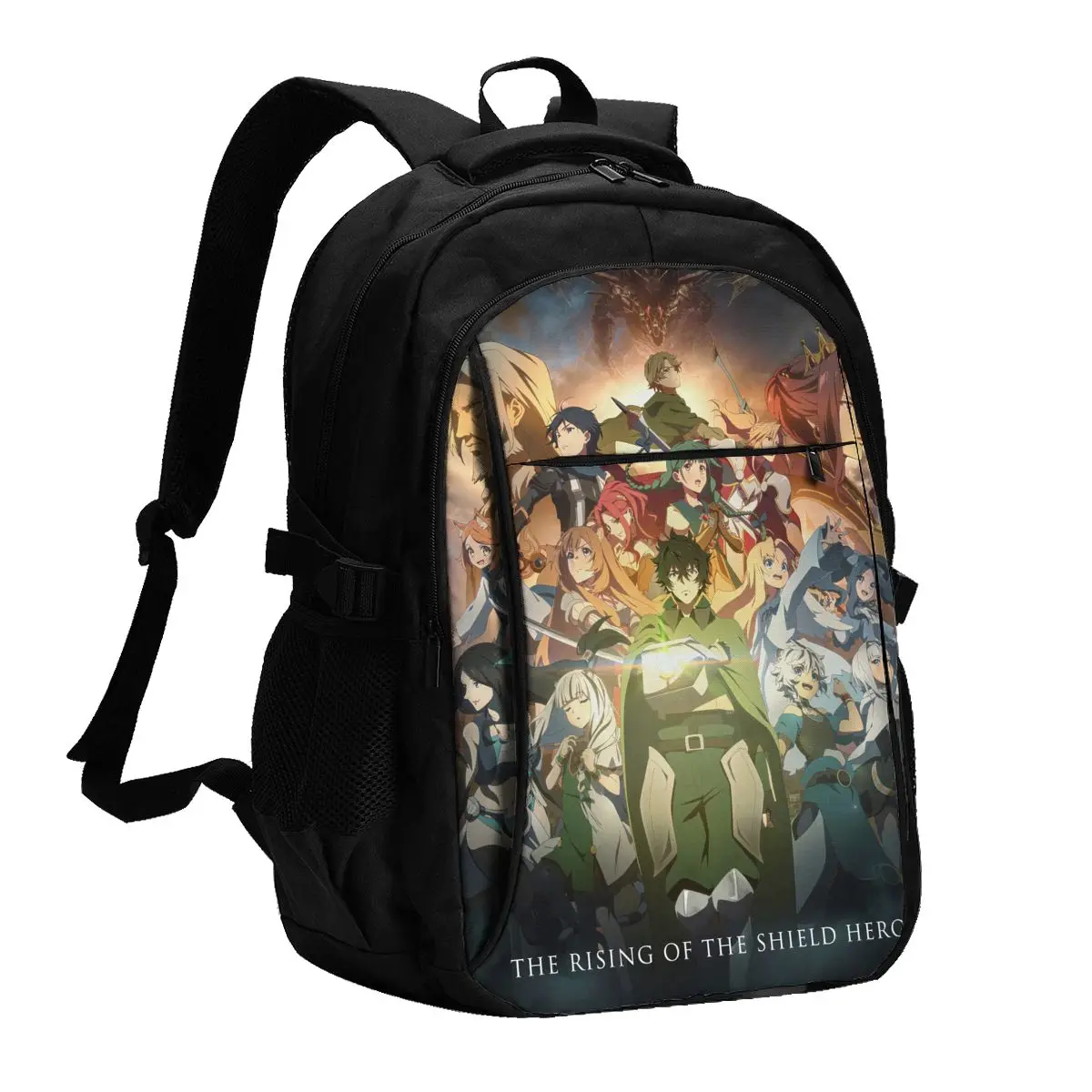 

Рюкзак для ноутбука с принтом аниме Rising Of The Shield Hero, деловой водостойкий рюкзак с USB-портом для зарядки, сумка для колледжа