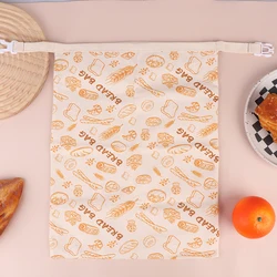 Eco - Friendly Reusable Beeswax Linen Bread Bag for Homemade Bread Storage (C)