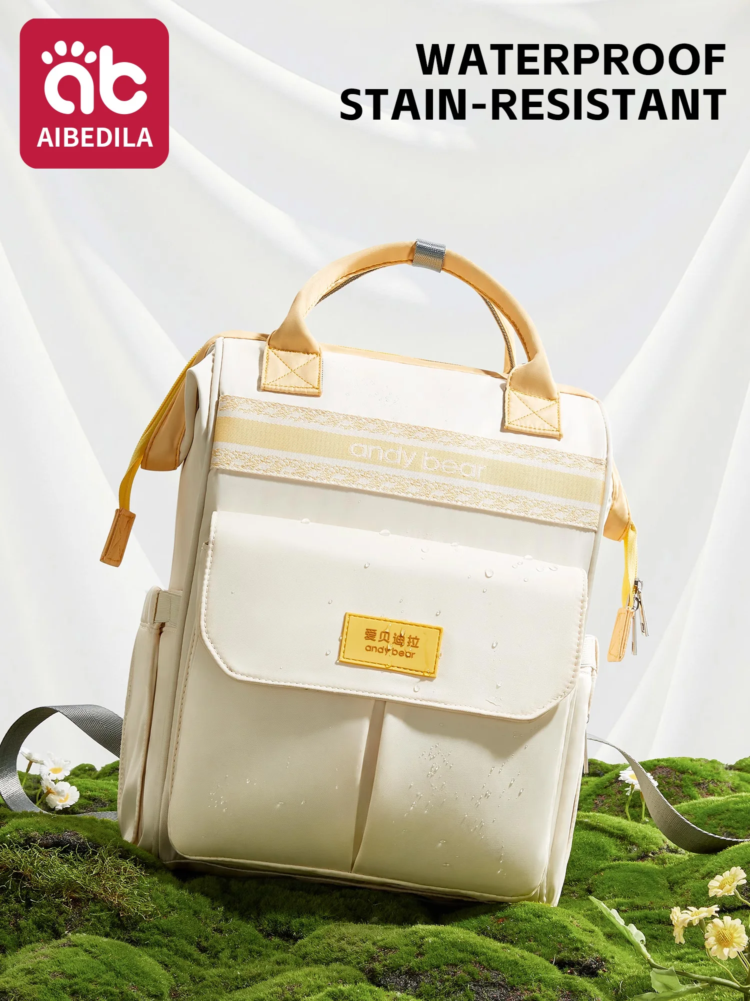 AIBEDILA Borse per pannolini per bambini Borsa per mamma impermeabile di grande capacità Zaino da viaggio leggero multifunzionale di alta qualità - immagine 3
