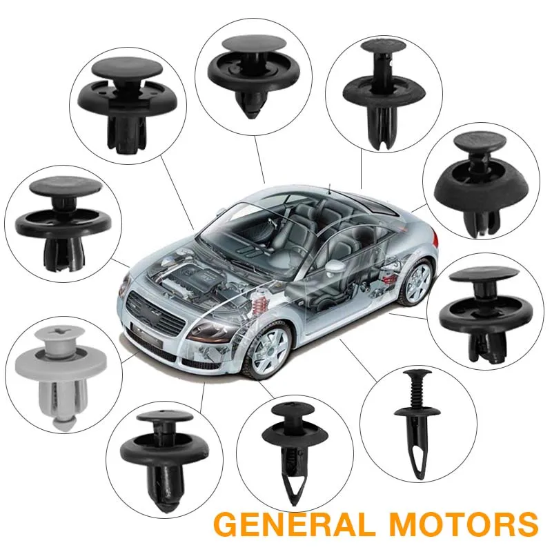 100pcs Car Bumper Fender Rivet Fasteners Screw Universal Plastic Car Repair Fastener Clips for BMW Audi Golf Opel Car Accessories Auto Fasteners Plastic Rivets