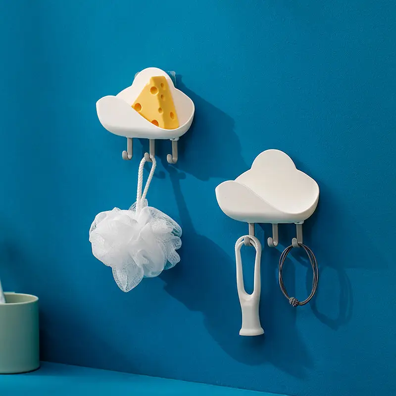 

Creative Cute and Traceless Cloud Shaped Hook No Need To Punch Holes In The Wall Drainage Wall Hanging Hook Multifunctional Hook